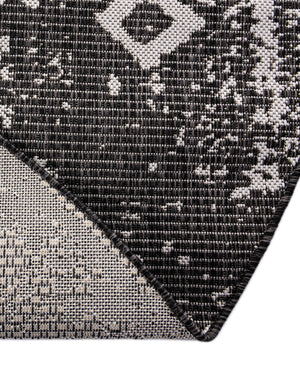 Charcoal Gray 13' 1 x 13' 1 Outdoor Bohemian Round Area Rug Weather Resistant for Patio, Deck, Terrace, Balcony, Porch 100% Polypropylene Boho Carpet Mat for Sale at Rug Engine