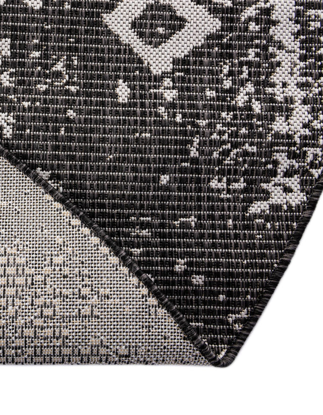 Charcoal Gray 13' 1 x 13' 1 Outdoor Bohemian Round Area Rug Weather Resistant for Patio, Deck, Terrace, Balcony, Porch 100% Polypropylene Boho Carpet Mat for Sale at Rug Engine