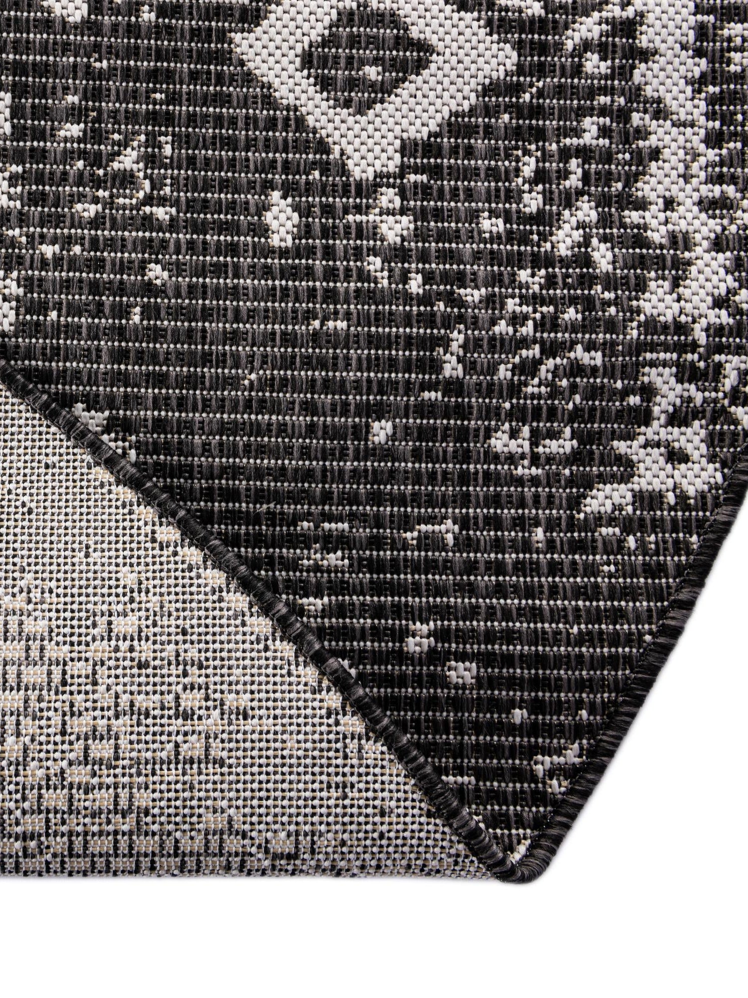Charcoal Gray 4' 1 x 4' 1 Outdoor Bohemian Round Area Rug Weather Resistant for Patio, Deck, Terrace, Balcony, Porch 100% Polypropylene Boho Carpet Mat for Sale at Rug Engine