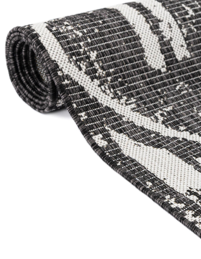 Charcoal Gray 13' 1 x 13' 1 Outdoor Bohemian Round Area Rug Weather Resistant for Patio, Deck, Terrace, Balcony, Porch 100% Polypropylene Boho Carpet Mat for Sale at Rug Engine