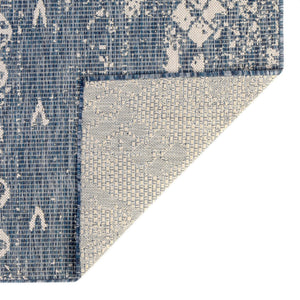 Blue 2' x 3' 1 Outdoor Bohemian Rectangle Area Rug Weather Resistant for Patio, Deck, Terrace, Balcony, Porch 100% Polypropylene Boho Carpet Mat for Sale at Rug Engine