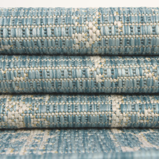 Light Aqua 2' x 3' 1 Outdoor Bohemian Rectangle Area Rug Weather Resistant for Patio, Deck, Terrace, Balcony, Porch 100% Polypropylene Boho Carpet Mat for Sale at Rug Engine