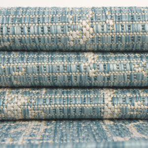 Light Aqua 4' 1 x 6' 1 Outdoor Bohemian Rectangle Area Rug Weather Resistant for Patio, Deck, Terrace, Balcony, Porch 100% Polypropylene Boho Carpet Mat for Sale at Rug Engine