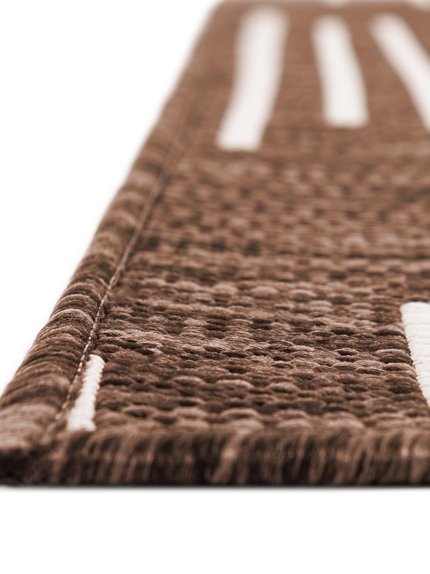 Brown 7' 10 x 10' Outdoor Modern Rectangle Area Rug Weather Resistant for Patio, Deck, Terrace, Balcony, Porch 100% Polypropylene Modern Outside Carpet for Sale at Rug Engine
