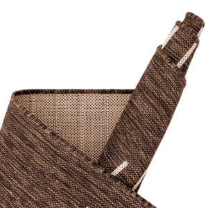 Brown 5' 3 x 8' Outdoor Modern Rectangle Area Rug Weather Resistant for Patio, Deck, Terrace, Balcony, Porch 100% Polypropylene Modern Outside Carpet for Sale at Rug Engine