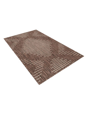 Brown 2' x 3' 1 Outdoor Modern Rectangle Area Rug Weather Resistant for Patio, Deck, Terrace, Balcony, Porch 100% Polypropylene Modern Outside Carpet for Sale at Rug Engine