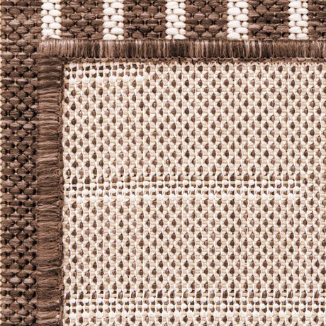 Brown 10' 8 x 10' 8 Outdoor Modern Square Area Rug Weather Resistant for Patio, Deck, Terrace, Balcony, Porch 100% Polypropylene Modern Outside Carpet for Sale at Rug Engine