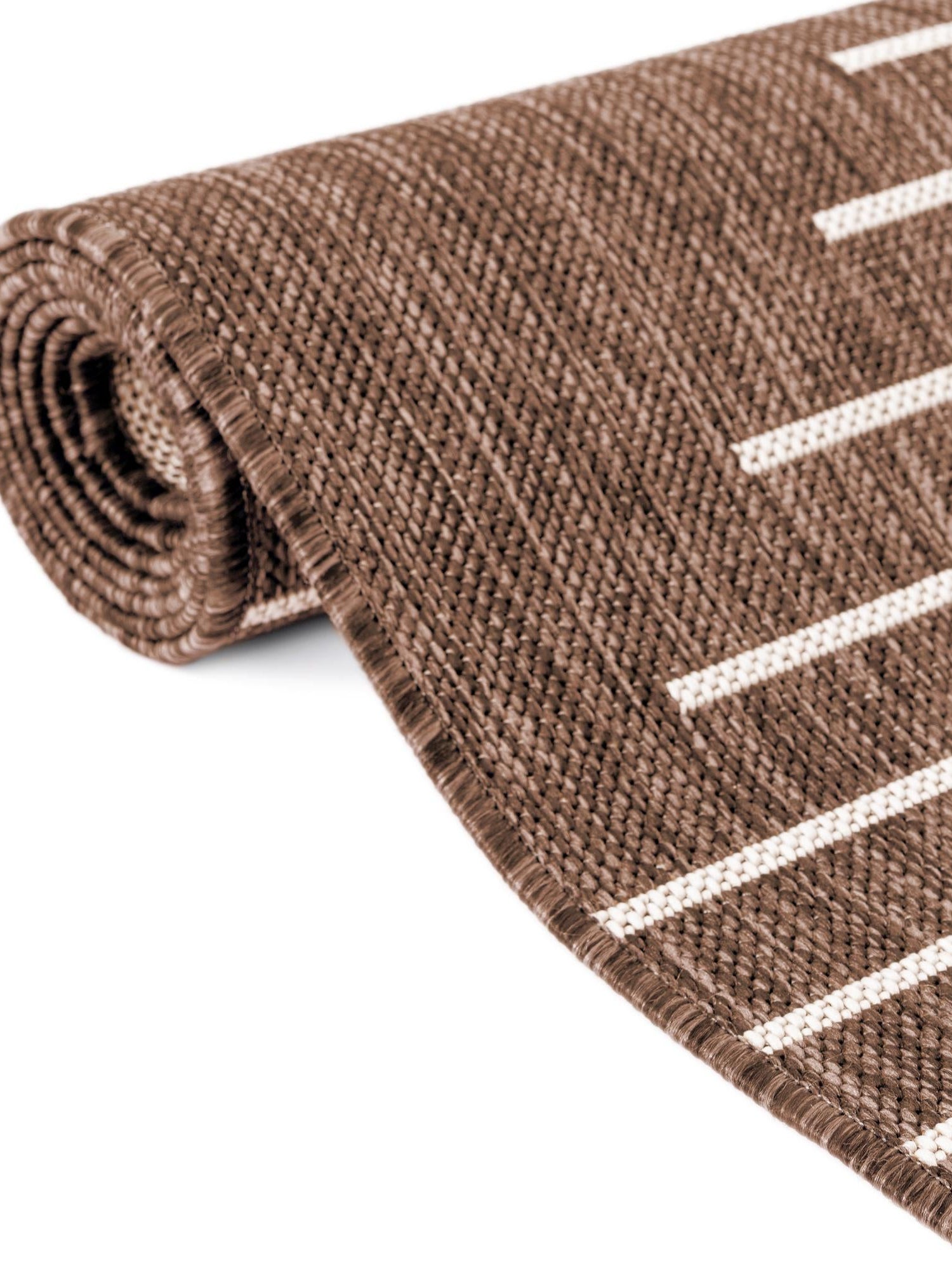 Brown 10' 8 x 10' 8 Outdoor Modern Square Area Rug Weather Resistant for Patio, Deck, Terrace, Balcony, Porch 100% Polypropylene Modern Outside Carpet for Sale at Rug Engine