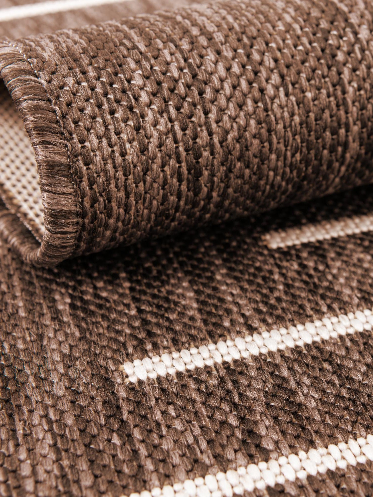 Brown 13' 1 x 13' 1 Outdoor Modern Round Area Rug Weather Resistant for Patio, Deck, Terrace, Balcony, Porch 100% Polypropylene Modern Outside Carpet for Sale at Rug Engine