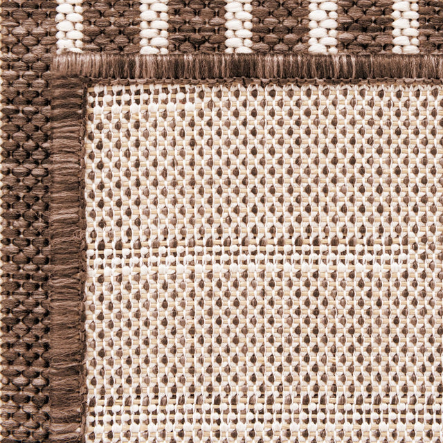 Brown 2' x 8' Outdoor Modern Runner Area Rug Weather Resistant for Patio, Deck, Terrace, Balcony, Porch 100% Polypropylene Modern Outside Carpet for Sale at Rug Engine