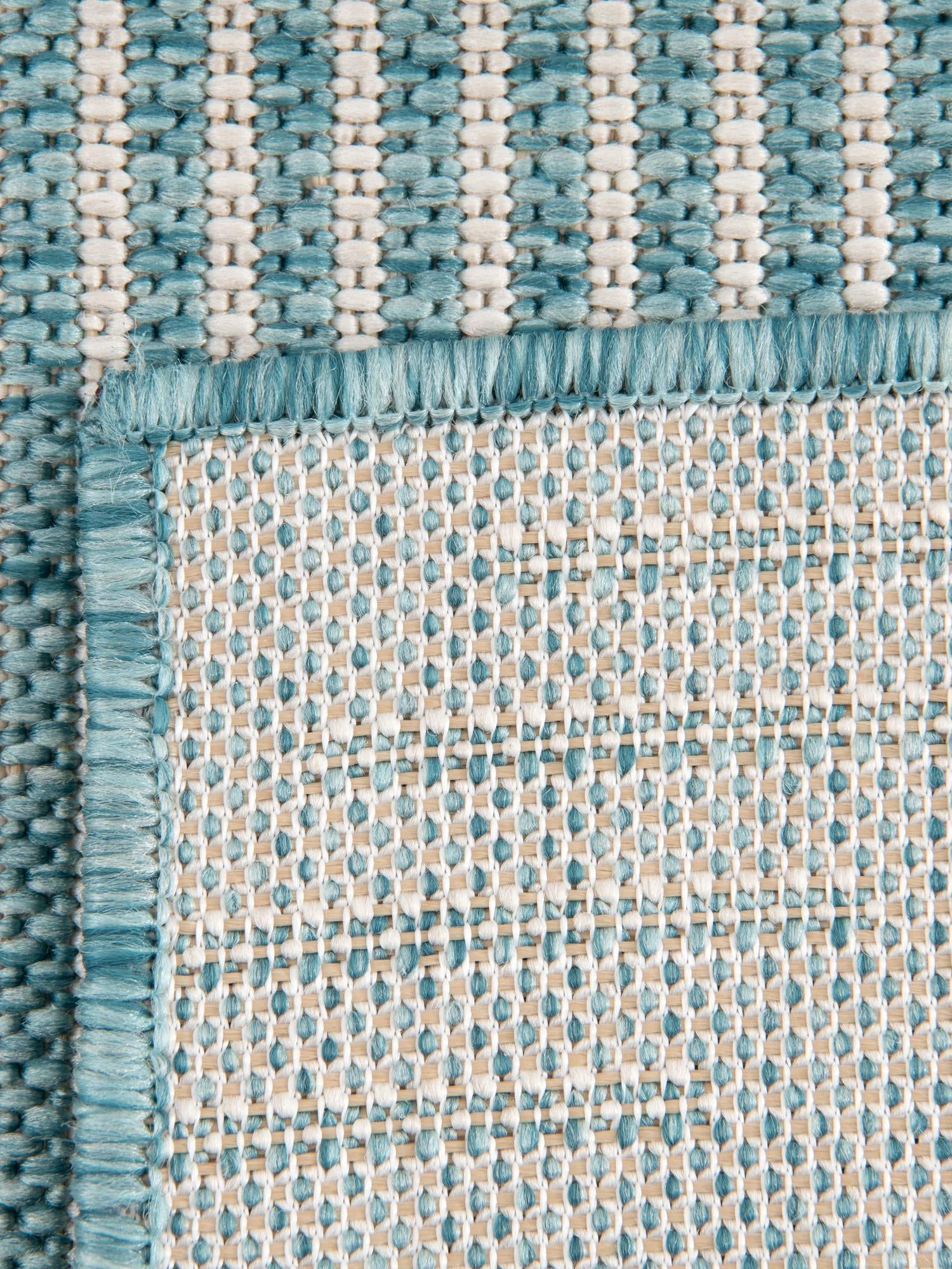 Light Aqua 9' x 12' Outdoor Modern Rectangle Area Rug Weather Resistant for Patio, Deck, Terrace, Balcony, Porch 100% Polypropylene Modern Outside Carpet for Sale at Rug Engine