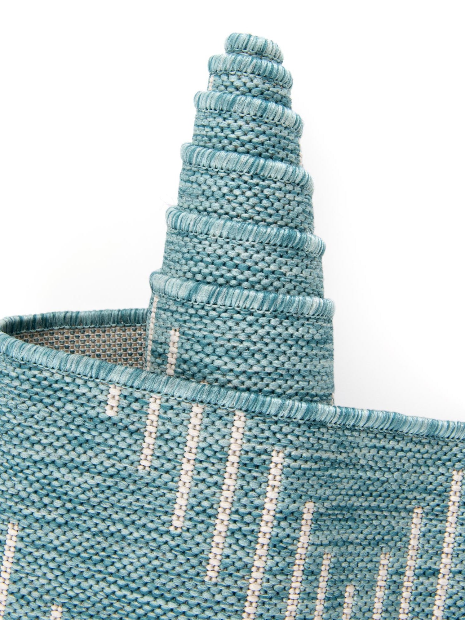 Light Aqua 5' 3 x 8' Outdoor Modern Rectangle Area Rug Weather Resistant for Patio, Deck, Terrace, Balcony, Porch 100% Polypropylene Modern Outside Carpet for Sale at Rug Engine