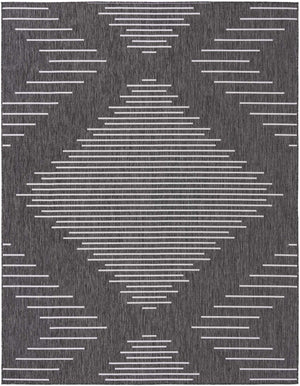 Charcoal Gray 8' x 10' Outdoor Modern Rectangle Rug