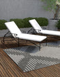 Charcoal Gray 7' 1 x 10' Outdoor Modern Rectangle Area Rug Weather Resistant for Patio, Deck, Terrace, Balcony, Porch 100% Polypropylene Modern Outside Carpet for Sale at Rug Engine