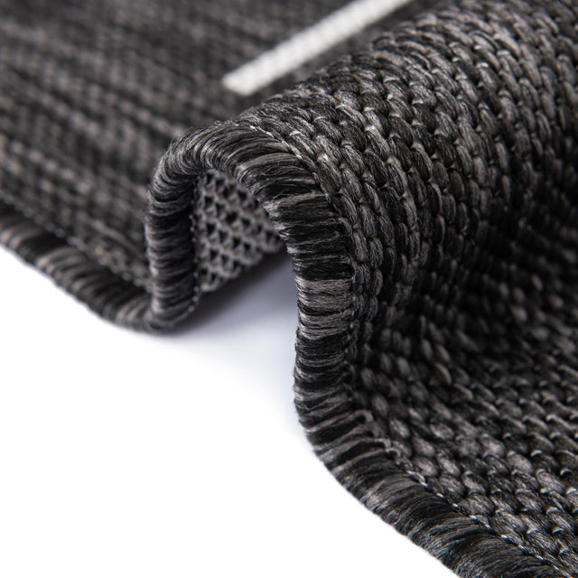 Charcoal Gray 7' 10 x 11' Outdoor Modern Rectangle Area Rug Weather Resistant for Patio, Deck, Terrace, Balcony, Porch 100% Polypropylene Modern Outside Carpet for Sale at Rug Engine