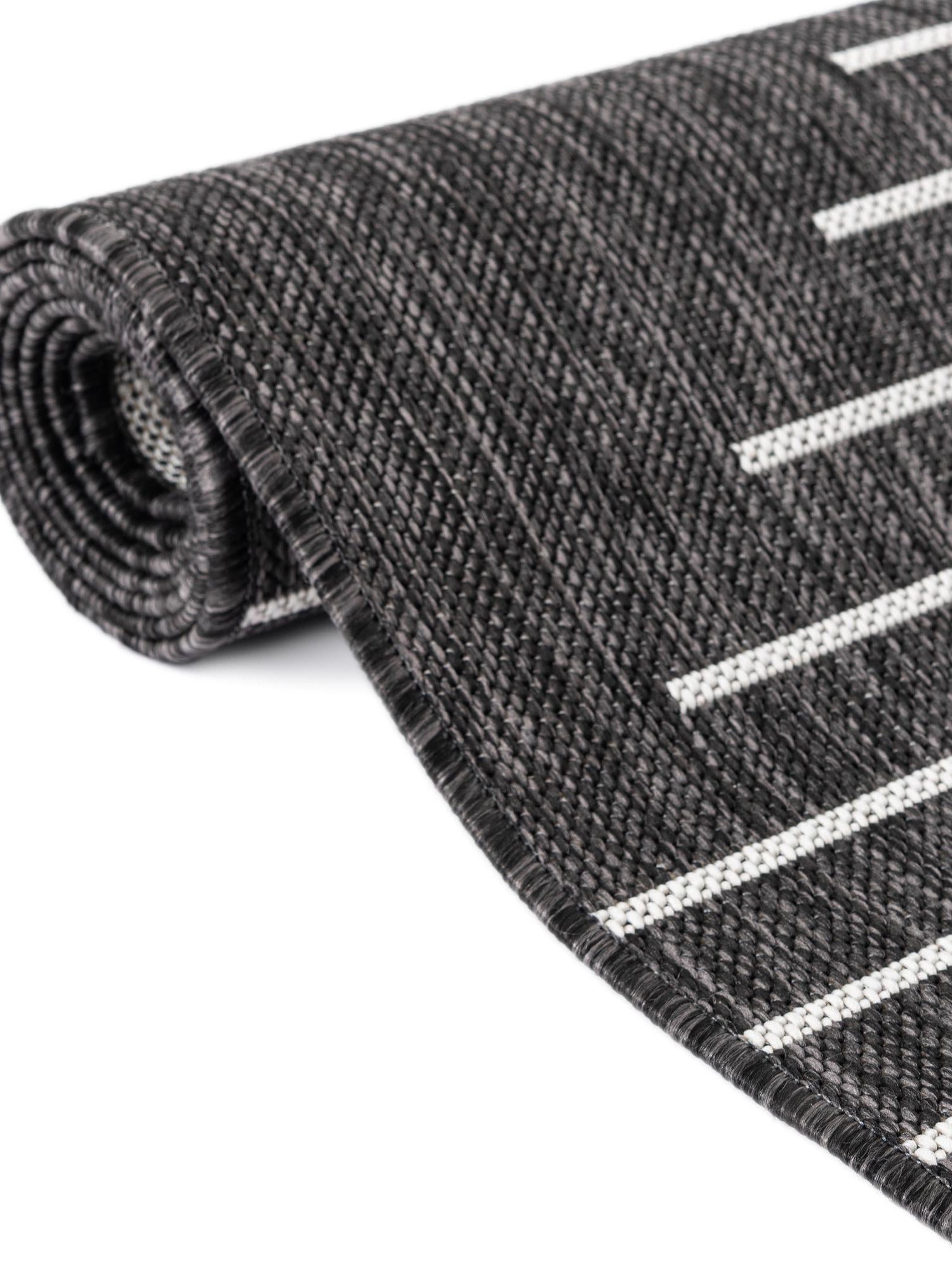 Charcoal Gray 10' x 13' 1 Outdoor Modern Rectangle Area Rug Weather Resistant for Patio, Deck, Terrace, Balcony, Porch 100% Polypropylene Modern Outside Carpet for Sale at Rug Engine