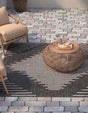 Charcoal Gray 11' x 11' Outdoor Modern Square Rug