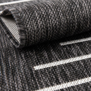 Charcoal Gray 11' x 11' Outdoor Modern Square Rug