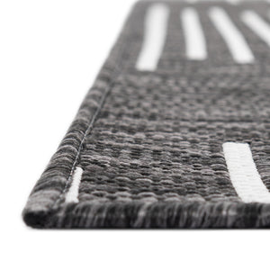 Charcoal Gray 11' x 11' Outdoor Modern Square Rug
