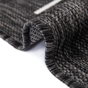 Charcoal Gray 11' x 11' Outdoor Modern Square Rug