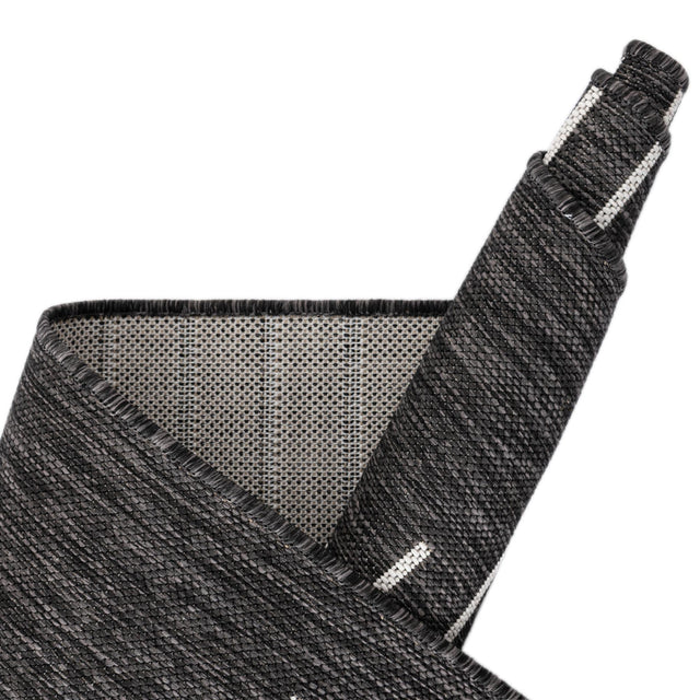 Charcoal Gray 11' x 11' Outdoor Modern Square Rug