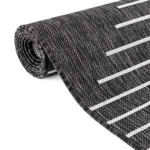 Charcoal Gray 11' x 11' Outdoor Modern Square Rug