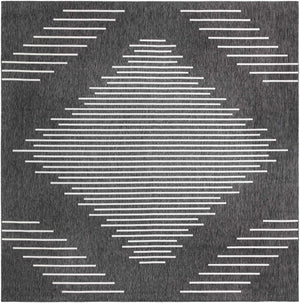 Charcoal Gray 13' 1 x 13' 1 Outdoor Modern Square Area Rug Weather Resistant for Patio, Deck, Terrace, Balcony, Porch 100% Polypropylene Modern Outside Carpet for Sale at Rug Engine
