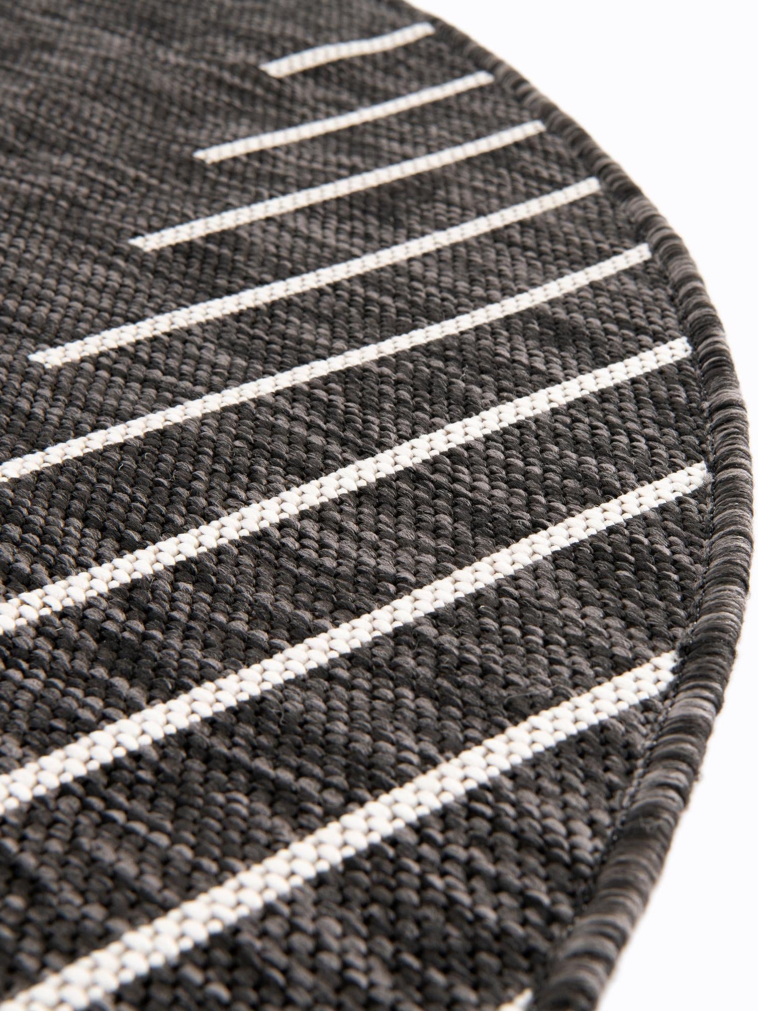 Charcoal Gray 10' x 10' Outdoor Modern Round Area Rug Weather Resistant for Patio, Deck, Terrace, Balcony, Porch 100% Polypropylene Modern Outside Carpet for Sale at Rug Engine