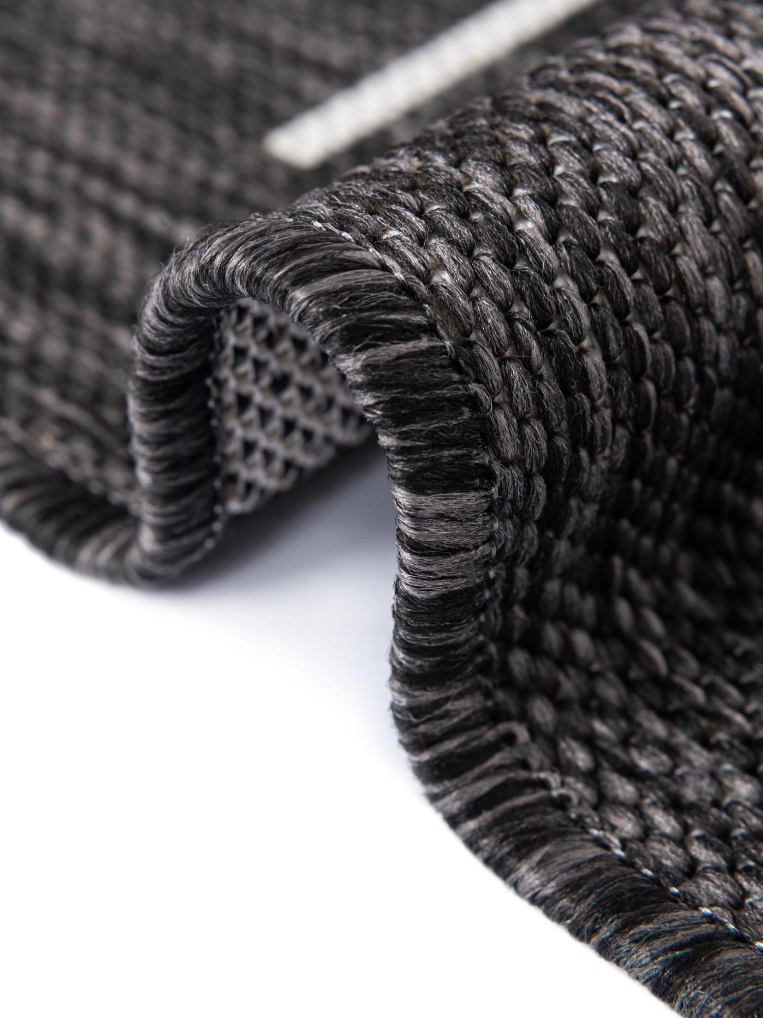 Charcoal Gray 3' 3 x 14' 1 Outdoor Modern Runner Area Rug Weather Resistant for Patio, Deck, Terrace, Balcony, Porch 100% Polypropylene Modern Outside Carpet for Sale at Rug Engine