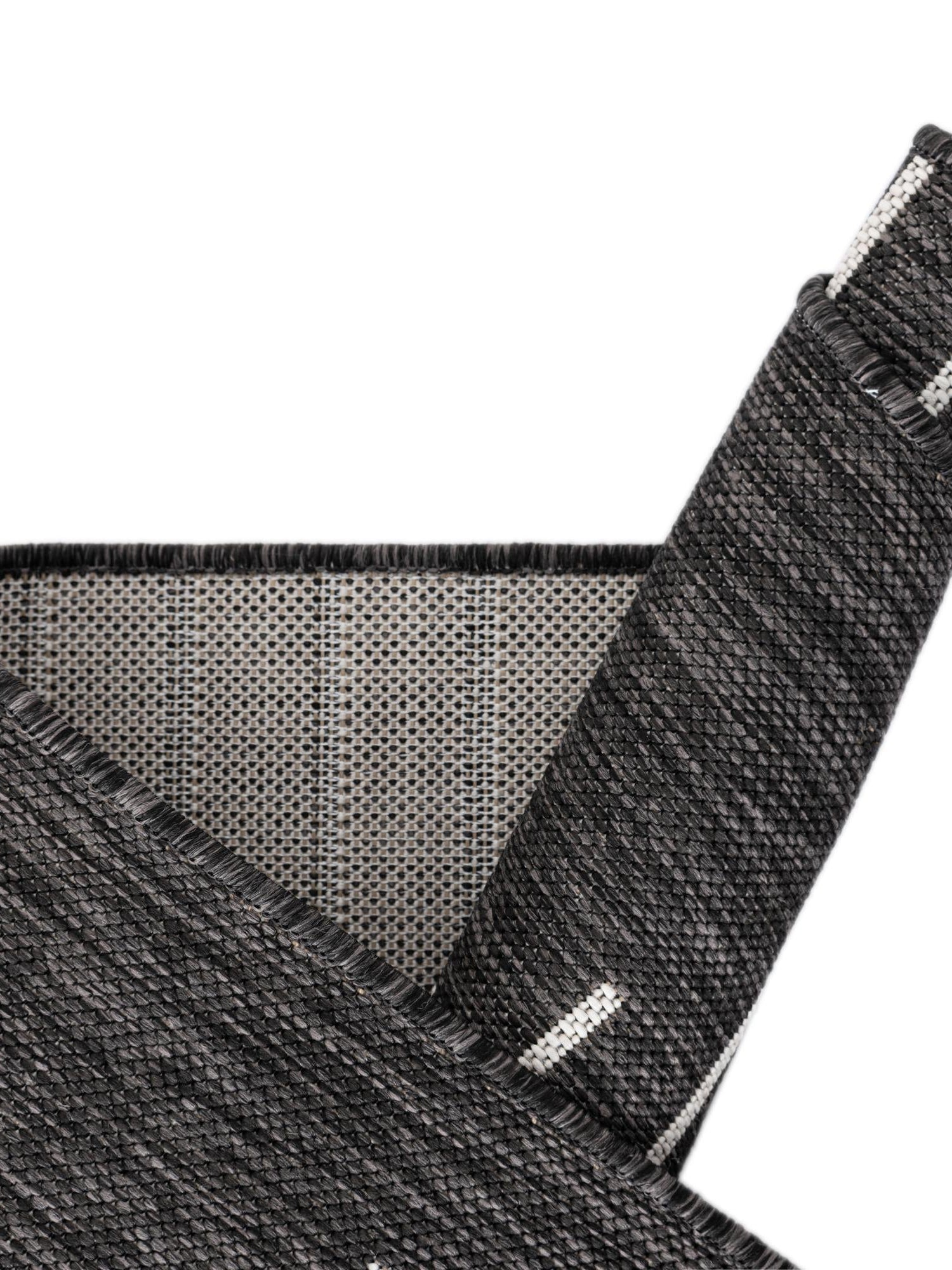 Charcoal Gray 2' x 5' 3 Outdoor Modern Runner Area Rug Weather Resistant for Patio, Deck, Terrace, Balcony, Porch 100% Polypropylene Modern Outside Carpet for Sale at Rug Engine