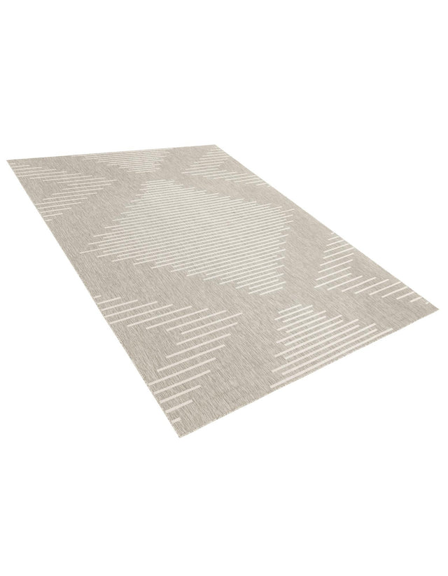 Gray 10' x 13' 1 Outdoor Modern Rectangle Area Rug Weather Resistant for Patio, Deck, Terrace, Balcony, Porch 100% Polypropylene Modern Outside Carpet for Sale at Rug Engine