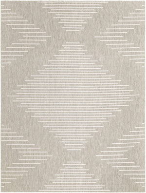 Gray 10' x 13' 1 Outdoor Modern Rectangle Area Rug Weather Resistant for Patio, Deck, Terrace, Balcony, Porch 100% Polypropylene Modern Outside Carpet for Sale at Rug Engine
