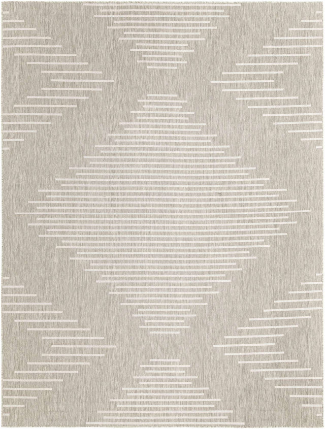 Gray 10' x 13' 1 Outdoor Modern Rectangle Area Rug Weather Resistant for Patio, Deck, Terrace, Balcony, Porch 100% Polypropylene Modern Outside Carpet for Sale at Rug Engine