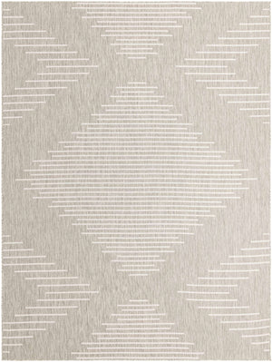 Gray 9' x 12' Outdoor Modern Rectangle Area Rug Weather Resistant for Patio, Deck, Terrace, Balcony, Porch 100% Polypropylene Modern Outside Carpet for Sale at Rug Engine
