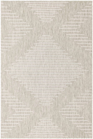 Gray 6' 1 x 9' Outdoor Modern Rectangle Area Rug Weather Resistant for Patio, Deck, Terrace, Balcony, Porch 100% Polypropylene Modern Outside Carpet for Sale at Rug Engine