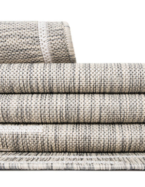 Gray 10' x 13' 1 Outdoor Modern Rectangle Area Rug Weather Resistant for Patio, Deck, Terrace, Balcony, Porch 100% Polypropylene Modern Outside Carpet for Sale at Rug Engine