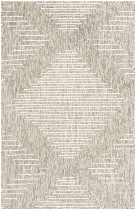 Gray 5' 3 x 8' Outdoor Modern Rectangle Area Rug Weather Resistant for Patio, Deck, Terrace, Balcony, Porch 100% Polypropylene Modern Outside Carpet for Sale at Rug Engine