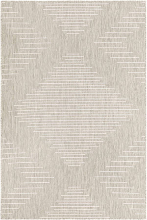 Gray 4' 1 x 6' 1 Outdoor Modern Rectangle Area Rug Weather Resistant for Patio, Deck, Terrace, Balcony, Porch 100% Polypropylene Modern Outside Carpet for Sale at Rug Engine