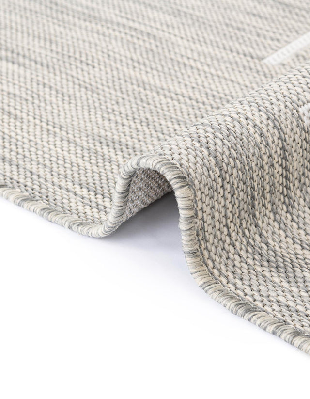 Gray 12' x 12' Outdoor Modern Square Area Rug Weather Resistant for Patio, Deck, Terrace, Balcony, Porch