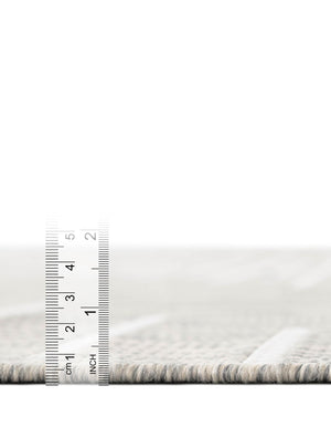 Gray 2' x 6' 1 Outdoor Modern Runner Rug