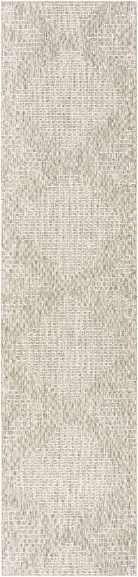 Gray 3' 3 x 14' 1 Outdoor Modern Runner Area Rug Weather Resistant for Patio, Deck, Terrace, Balcony, Porch 100% Polypropylene Modern Outside Carpet for Sale at Rug Engine