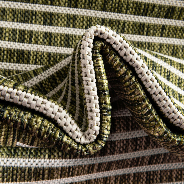 Green 2' x 3' 1 Outdoor Modern Rectangle Area Rug Weather Resistant for Patio, Deck, Terrace, Balcony, Porch