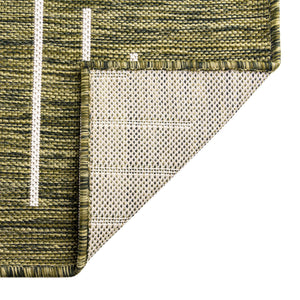 Green 2' x 3' 1 Outdoor Modern Rectangle Area Rug Weather Resistant for Patio, Deck, Terrace, Balcony, Porch