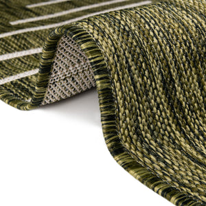 Green 7' 1 x 10' Outdoor Modern Rectangle Area Rug Weather Resistant for Patio, Deck, Terrace, Balcony, Porch 100% Polypropylene Modern Outside Carpet for Sale at Rug Engine