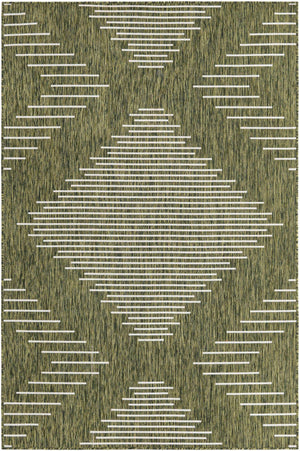 Green 5' 3 x 8' Outdoor Modern Rectangle Area Rug Weather Resistant for Patio, Deck, Terrace, Balcony, Porch 100% Polypropylene Modern Outside Carpet for Sale at Rug Engine