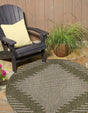Green 7' 10 x 7' 10 Outdoor Modern Round Area Rug Weather Resistant for Patio, Deck, Terrace, Balcony, Porch 100% Polypropylene Modern Outside Carpet for Sale at Rug Engine