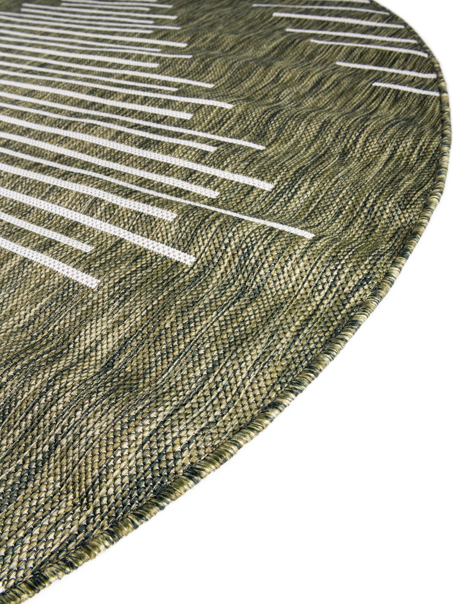 Green 3' 1 x 3' 1 Outdoor Modern Round Area Rug Weather Resistant for Patio, Deck, Terrace, Balcony, Porch 100% Polypropylene Modern Outside Carpet for Sale at Rug Engine