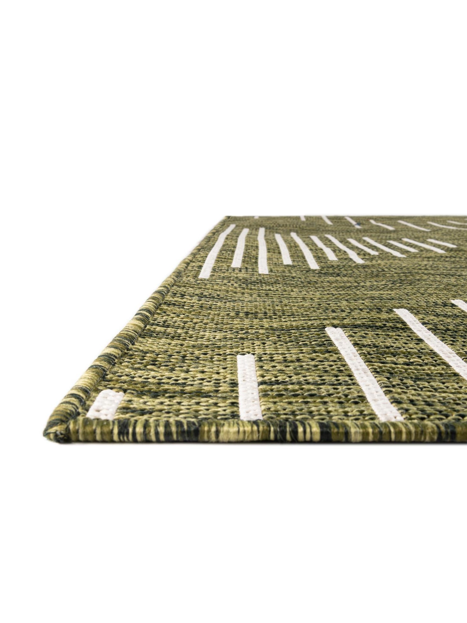 Green 2' x 8' Outdoor Modern Runner Area Rug Weather Resistant for Patio, Deck, Terrace, Balcony, Porch 100% Polypropylene Modern Outside Carpet for Sale at Rug Engine