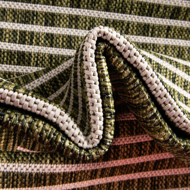 Green 2' x 6' 1 Outdoor Modern Runner Rug