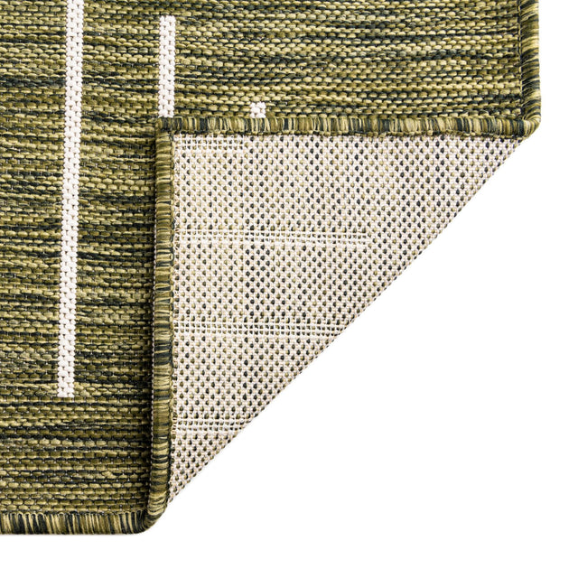 Green 2' x 6' 1 Outdoor Modern Runner Rug